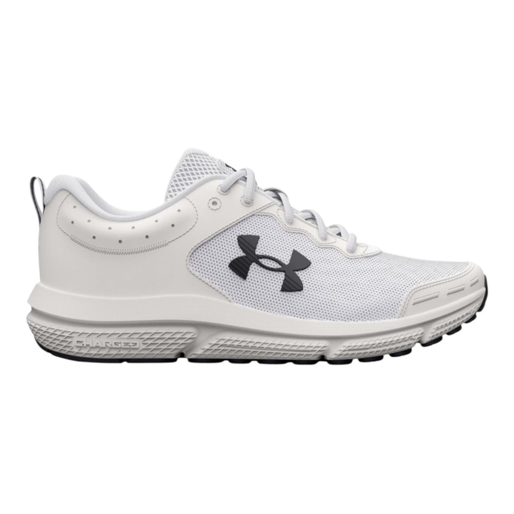 Under Armour Womens Charged Assert 10 Running Shoes White Black 3026179-104 5.5 - Picture 2 of 8